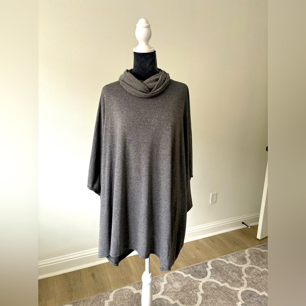 Audrey 3+1 Sweater Tunic Pullover Poncho Cowl or Turtleneck.